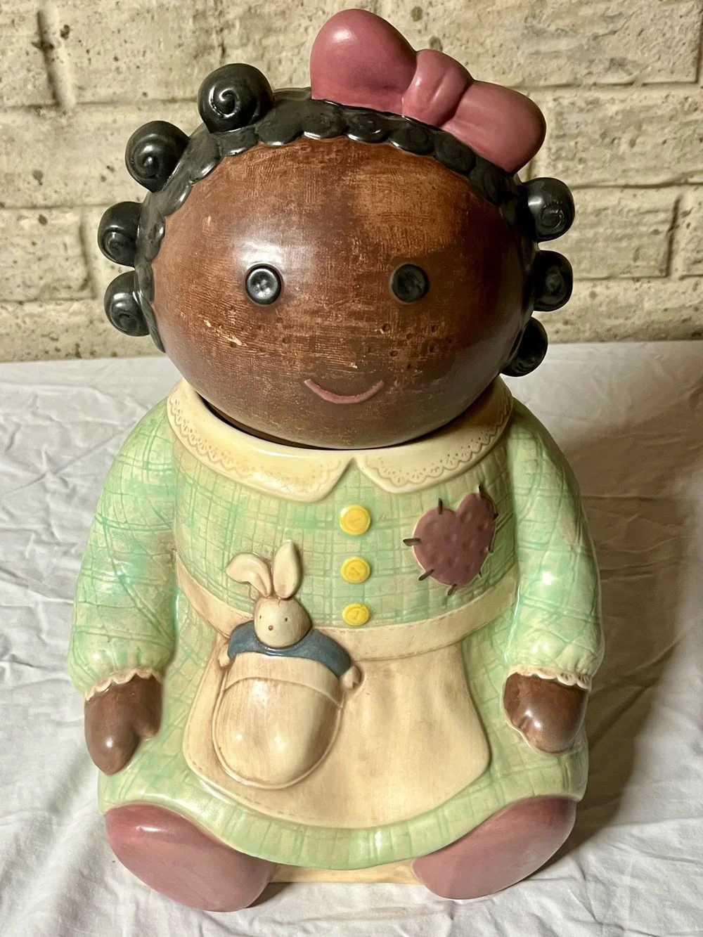 Vintage Treasure Craft Spice Rag Doll Ceramic Cookie Jar Kitchen Decor 14